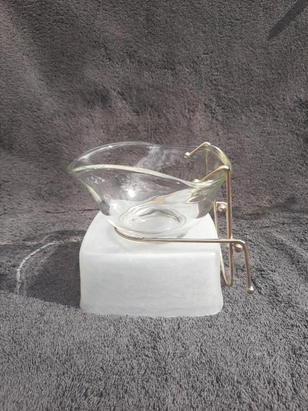 Indiana Glass Clear 4.5" D Chip Dip Bowl with Holder